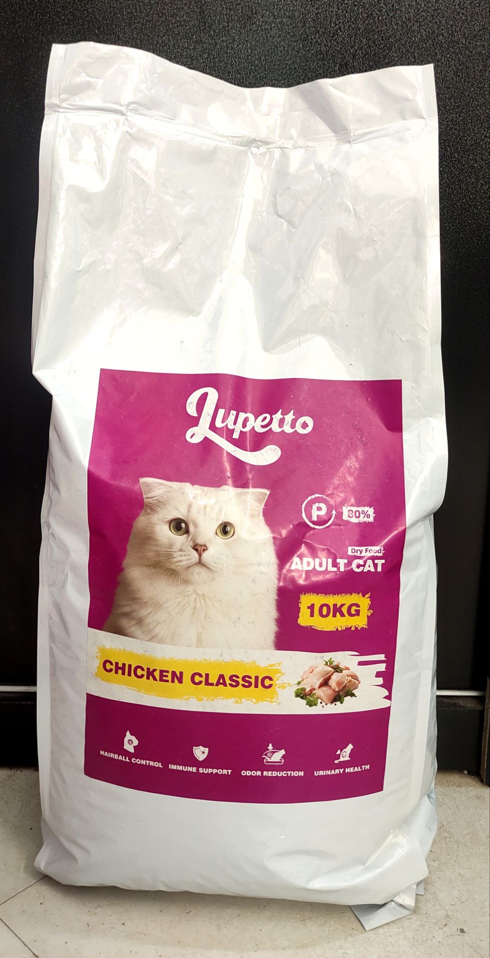 غذا خشک گربه بالغ لوپتو Lupetto با طعم مرغ